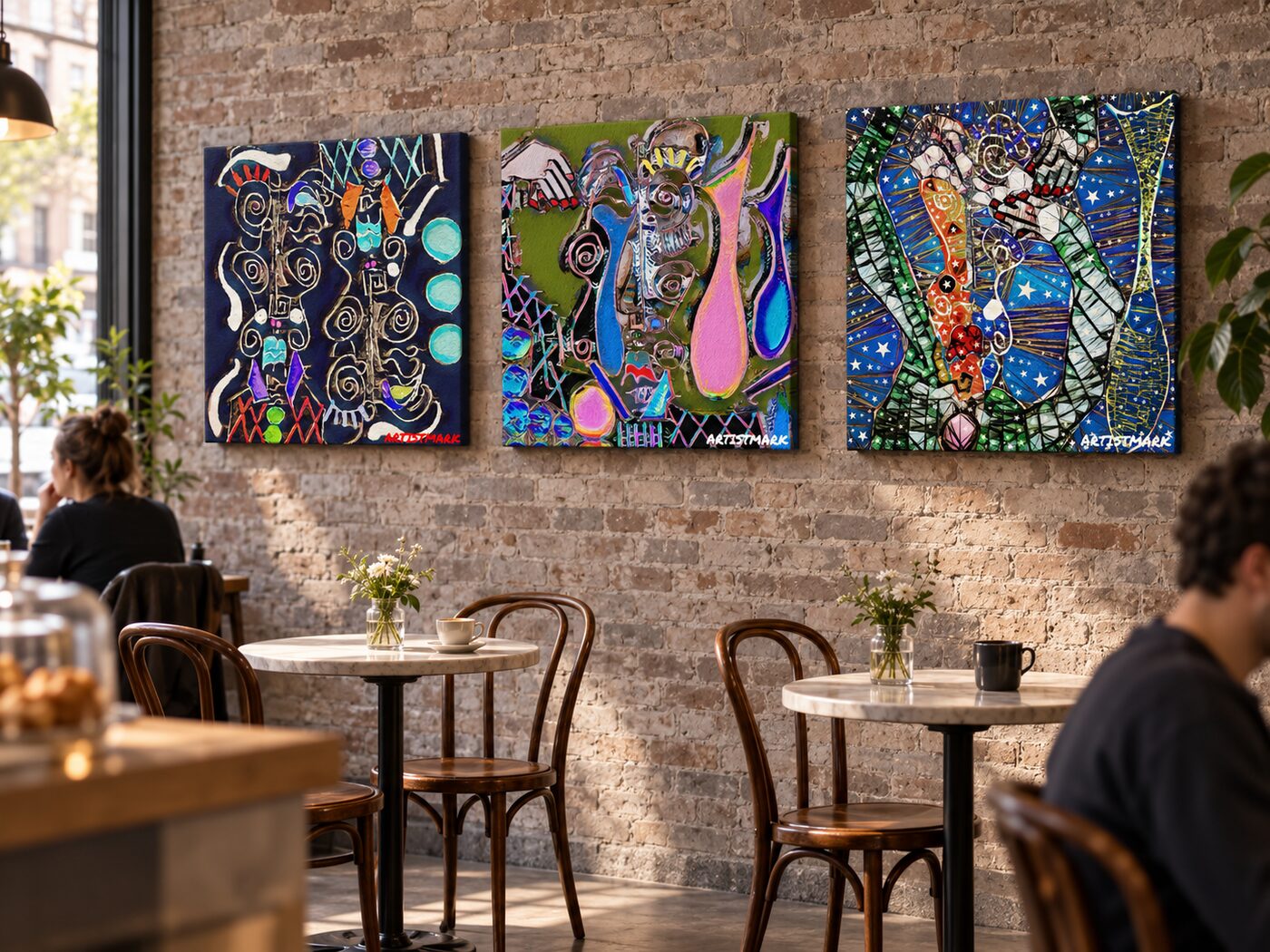EPNFT 151, 156 and 180 in a New York cafe