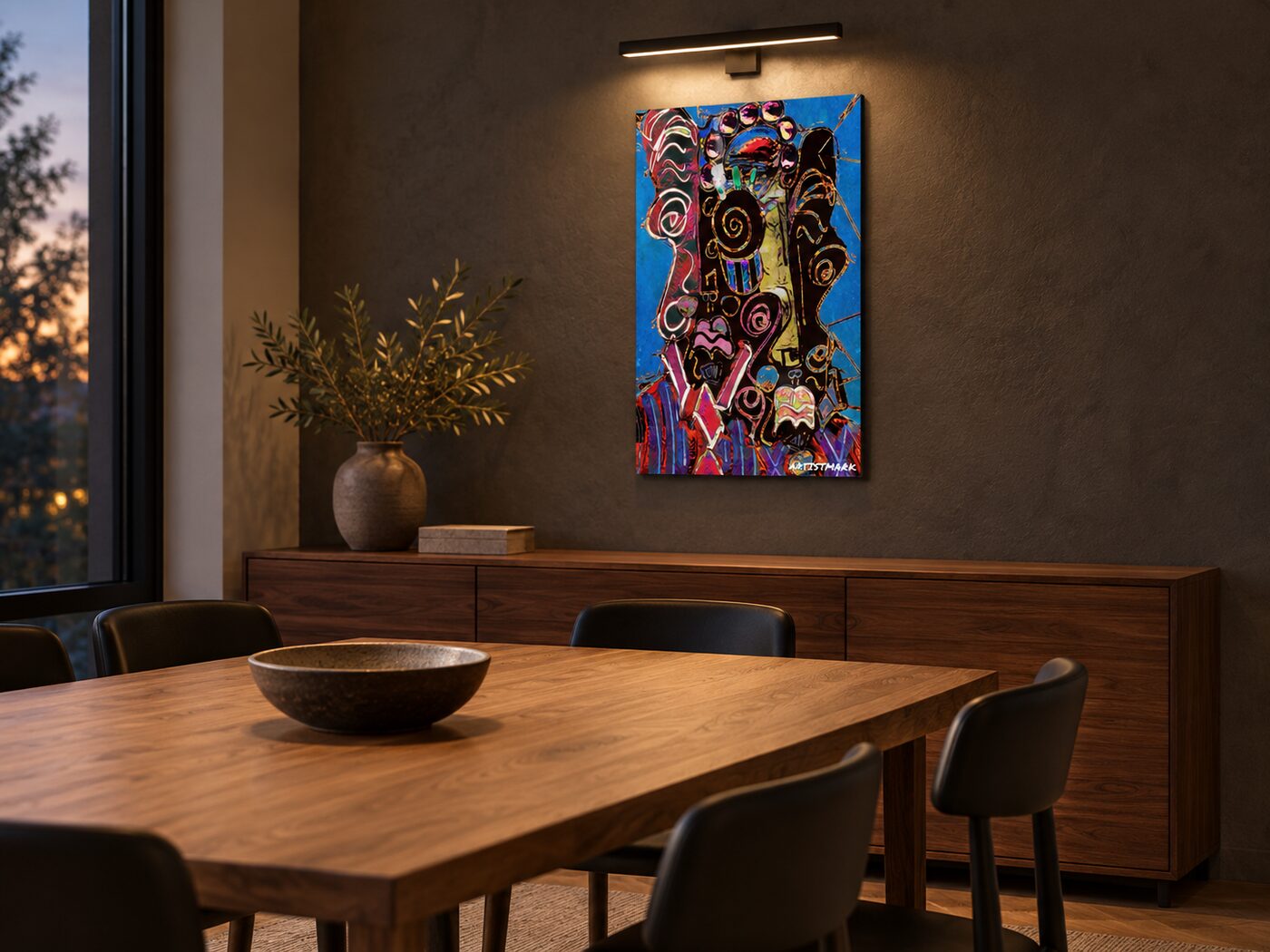 EPNFT 590 displayed at 24 by 16 inches in a dining room
