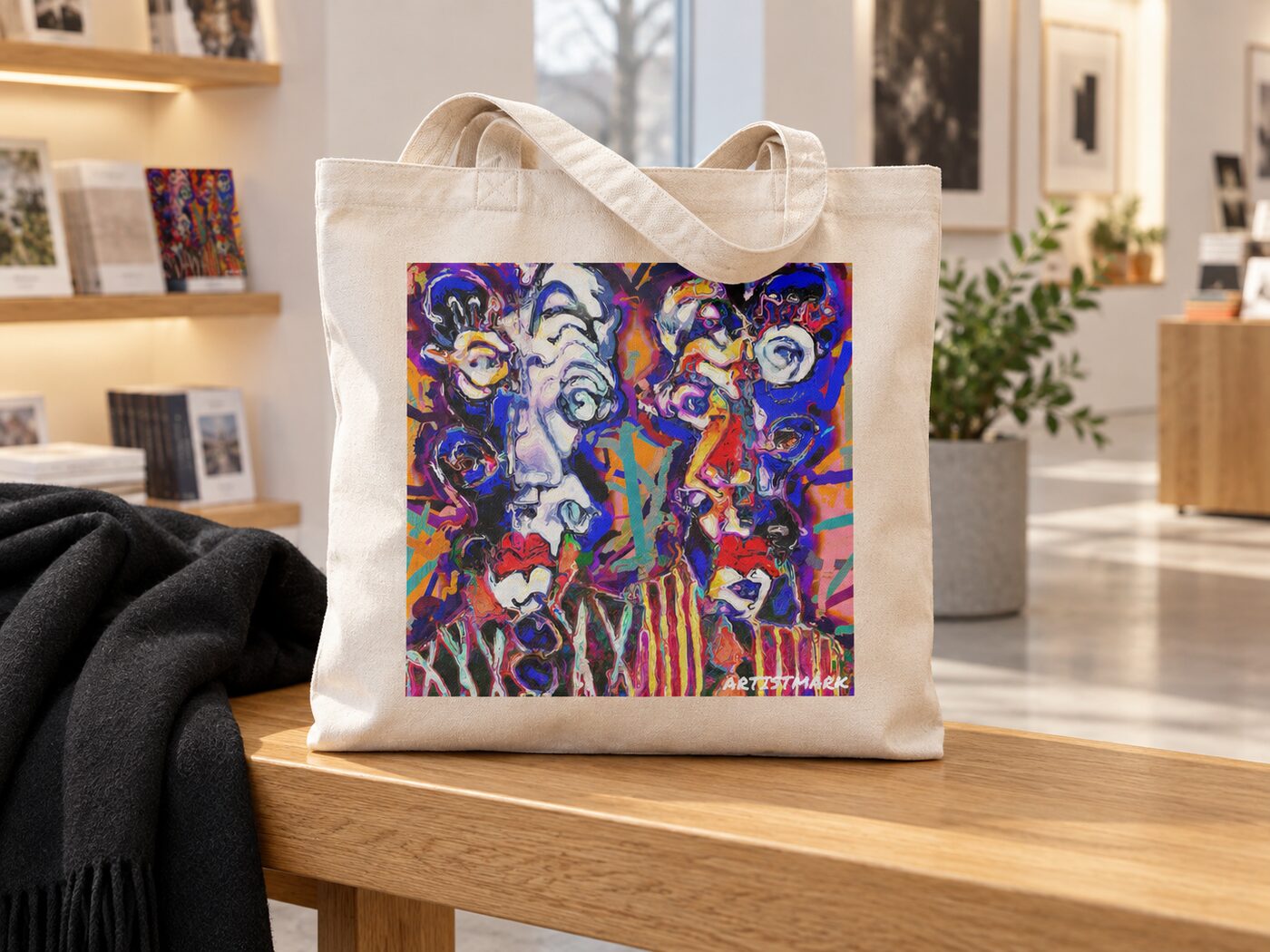 EPNFT 897 on a natural canvas tote
